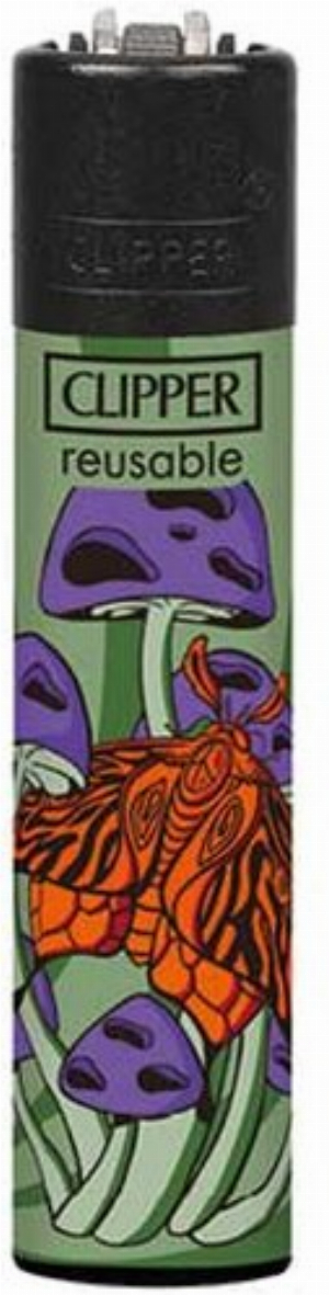 Clipper Feuerzeug Mushroom Animals 4v4 Schmetterling mit Pilzen