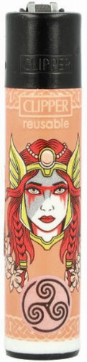 Clipper Feuerzeug Nordic Gods 2v4 Maske Orange