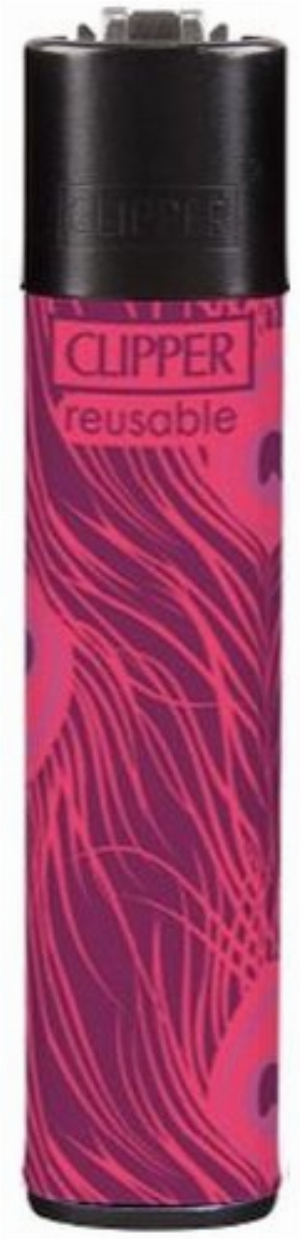 Clipper Feuerzeug Pink Wildlife 4v4 Pfau