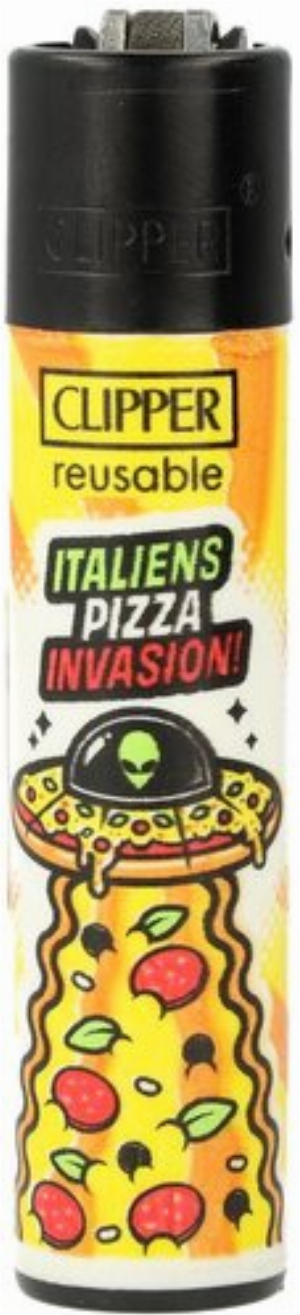 Clipper Feuerzeug Pizza 1v4