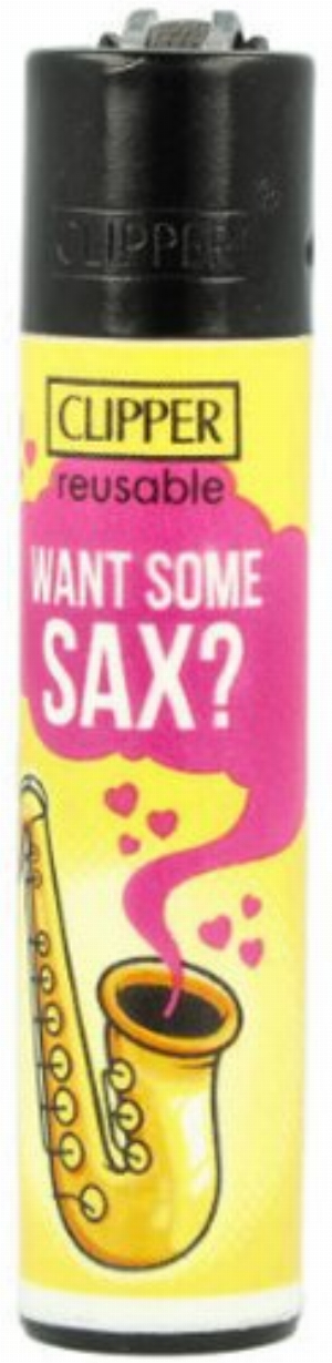 Clipper Feuerzeug PORN SLOGAN 5 1v4 WANT SOME SAX?