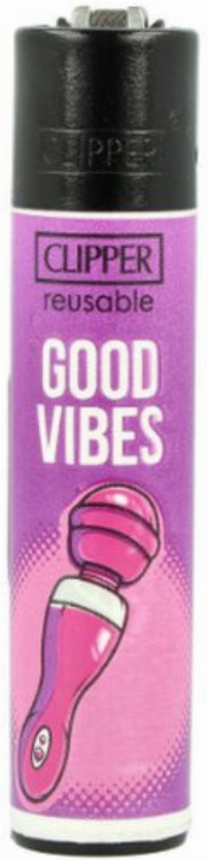 Clipper Feuerzeug PORN SLOGAN 5 4v4 GOOD VIBES