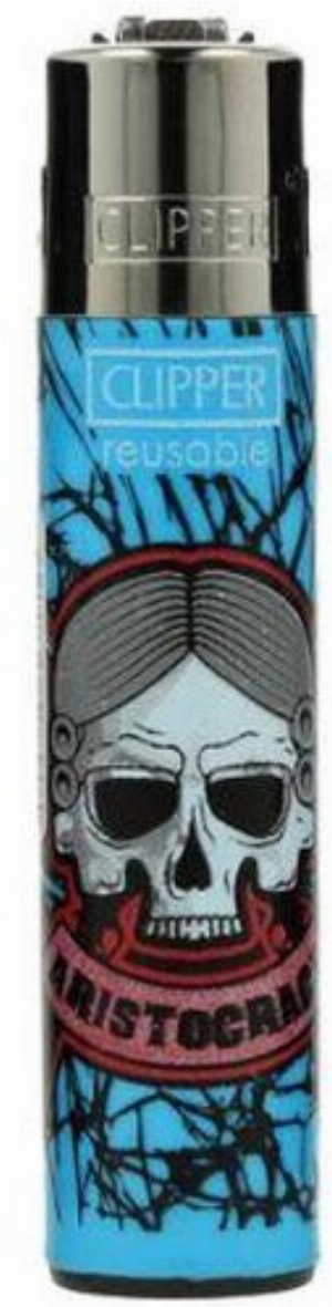 Clipper Feuerzeug Roots 4 2v4 Totenkopf