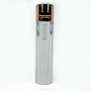 Clipper Feuerzeug Metall Rose Gold and Silver silber