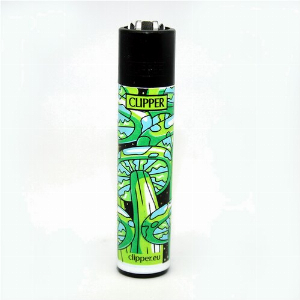 Clipper Feuerzeug Shrooms 7 grün