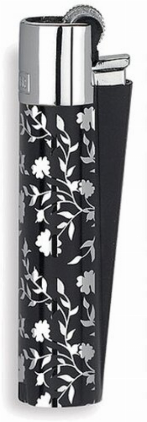 Clipper Feuerzeug Metall Silber Pattern silber