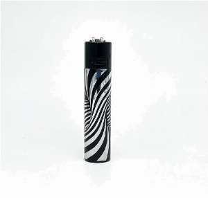 Clipper Feuerzeug Metall silber-schwarz