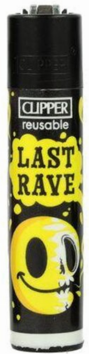 Clipper Feuerzeug Skull Slogan 2v4 LAST RAVE