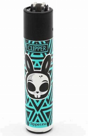 Clipper Feuerzeug Skulls 17 - 4v4 Grün Hase