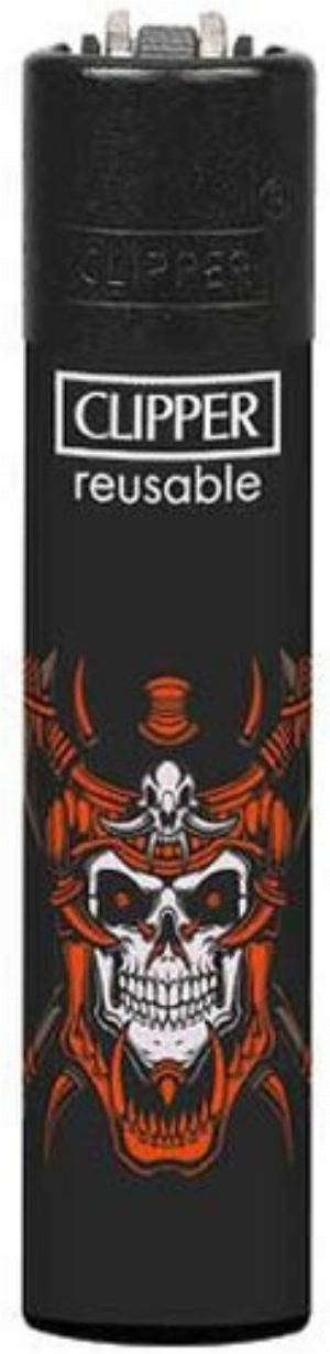 Clipper Feuerzeug Skulls 22 2v4 Totenkopf mit Knochenhelm