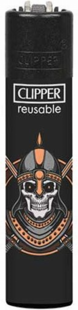 Clipper Feuerzeug Skulls 22 3v4 Totenkopf mit Rüstung