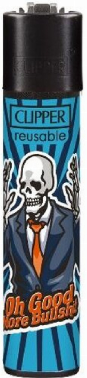 Clipper Feuerzeug Skulls 23 2v4 Oh Good More Bullshit