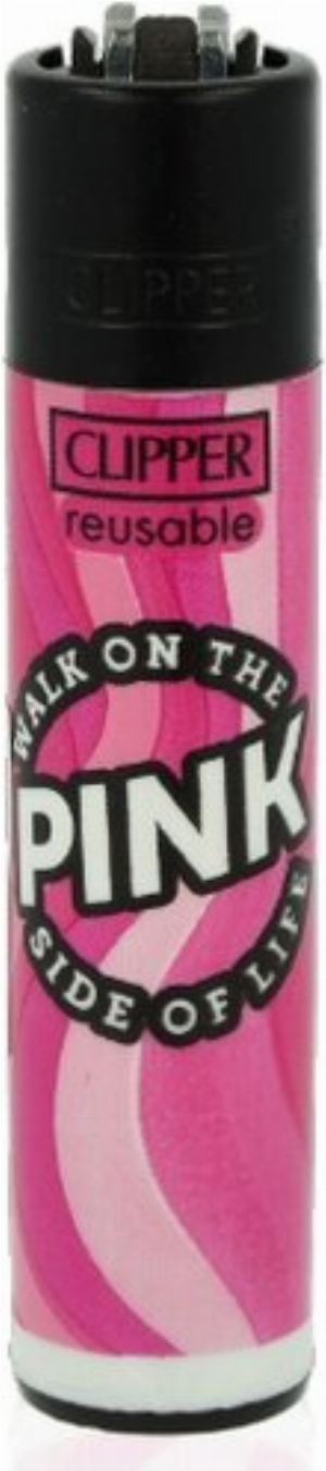Clipper Feuerzeug Slogan 46 - 1v4 WALK ON THE PINK SIDE OF LIFE