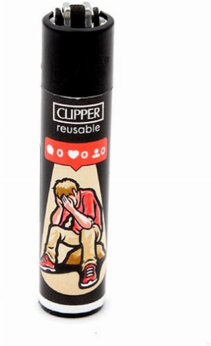 Clipper Feuerzeug Social Media 2v4