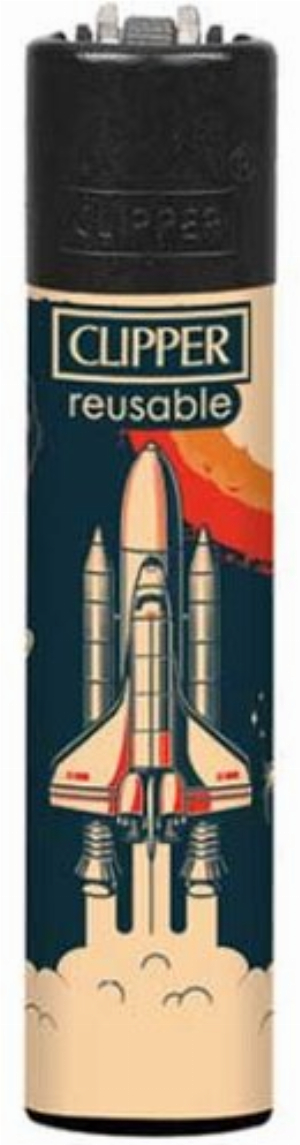 Clipper Feuerzeug Space 2v4 Rakete