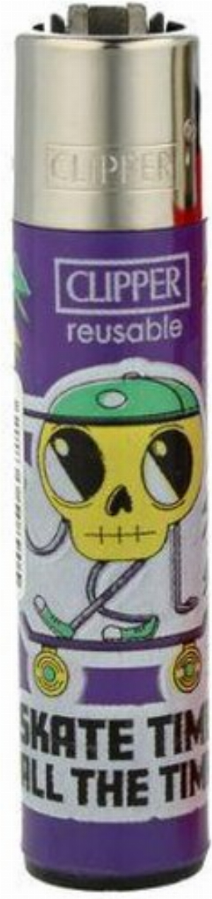 Clipper Feuerzeug Stiker Skulls 1v4