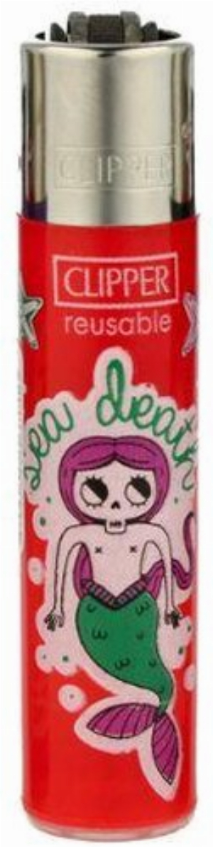 Clipper Feuerzeug Stiker Skulls 2v4