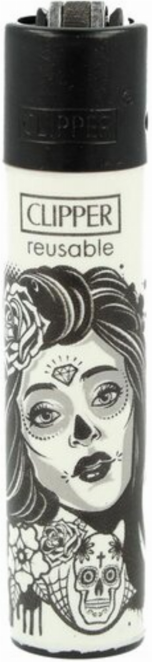 Clipper Feuerzeug Tattoo Girls 3v4 Tätowierte Frau mit Gesichtstattoos