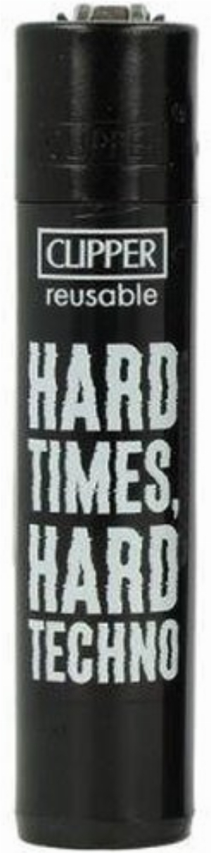 Clipper Feuerzeug Techno 2 1v4 HARD TIMES, HARD TECHNO