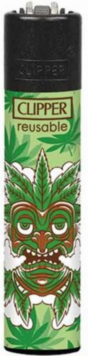 Clipper Feuerzeug Tiki Mask 4v4 Masken aus Hanfblättern