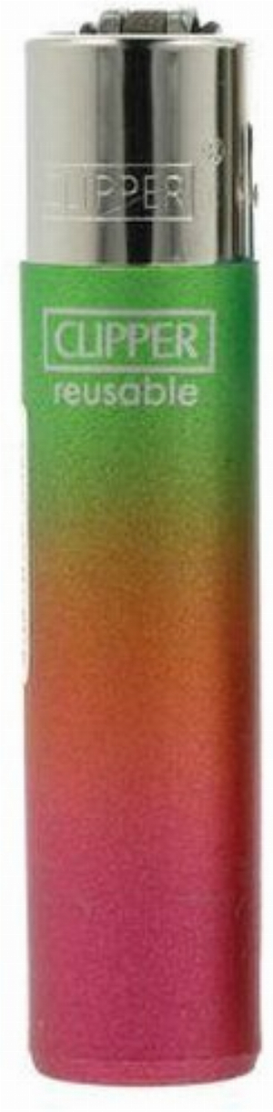 Clipper Feuerzeug Triple Gradient 2 5v8 Grün, Orange, Pink
