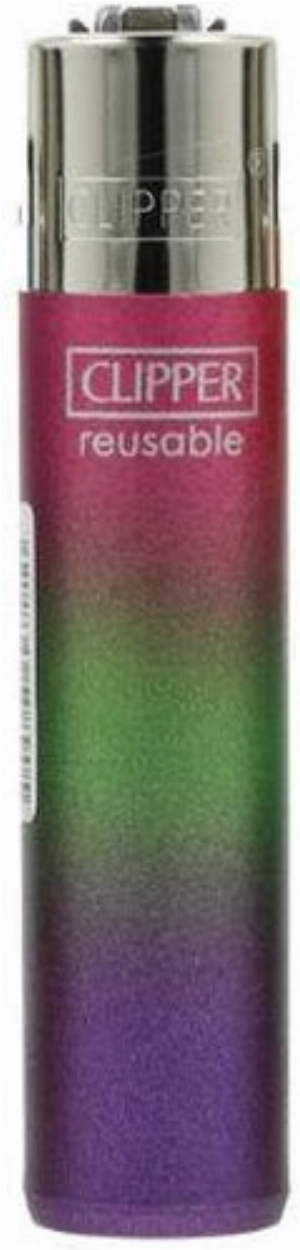 Clipper Feuerzeug Triple Gradient 2 7v8 Pink, Grün, Lila
