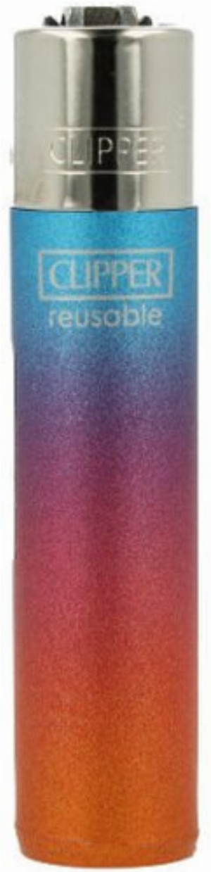 Clipper Feuerzeug Triple Gradient Blau-Rosa-Orange