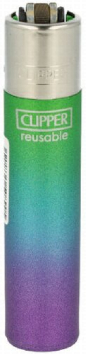Clipper Feuerzeug Triple Gradient Grün-Blau-Lila