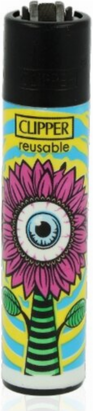 Clipper Feuerzeug Trippy 3 - 2v4 BLUME MIT AUGE
