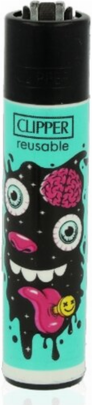 Clipper Feuerzeug Trippy 3 - 4v4 ZERLAUFENES EIS MIT AUGEN