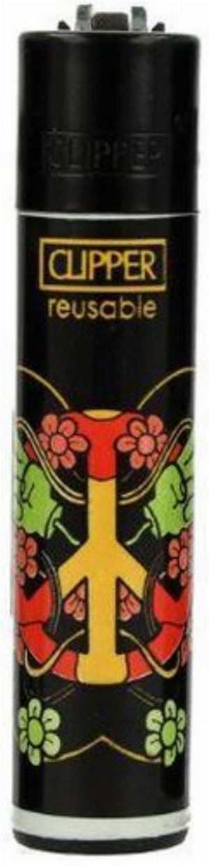 Clipper Feuerzeug Trippy Icon Art 2v4 Peace Zeichen