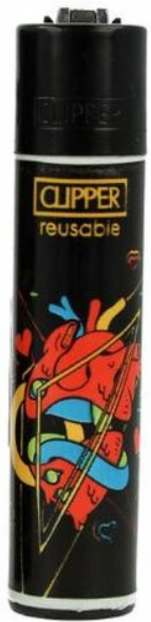 Clipper Feuerzeug Trippy Icon Art 4v4 Herz