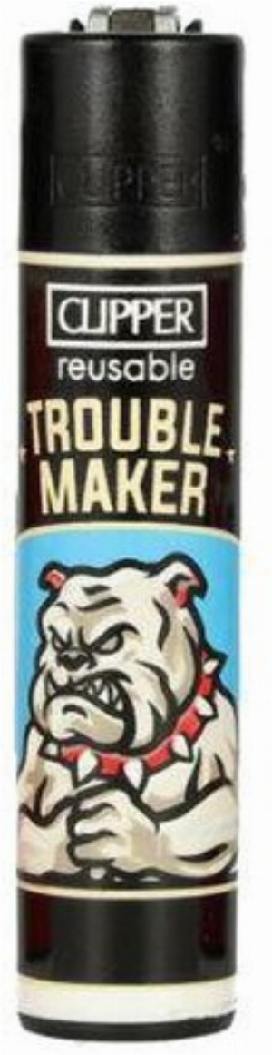Clipper Feuerzeug TROUBLE MAKER Vintage Mascots 2v4 Schwarz