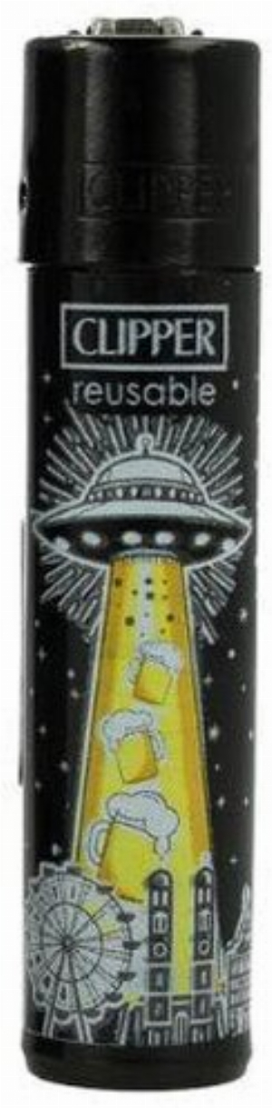 Clipper Feuerzeug Ufos 4v4 Ufo und Bier