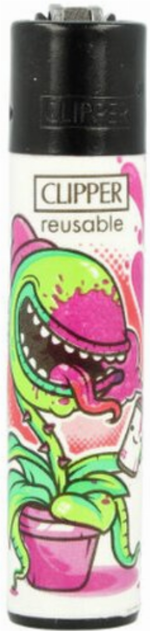 Clipper Feuerzeug Venus Trap 2v4 Alien im Blumentopf