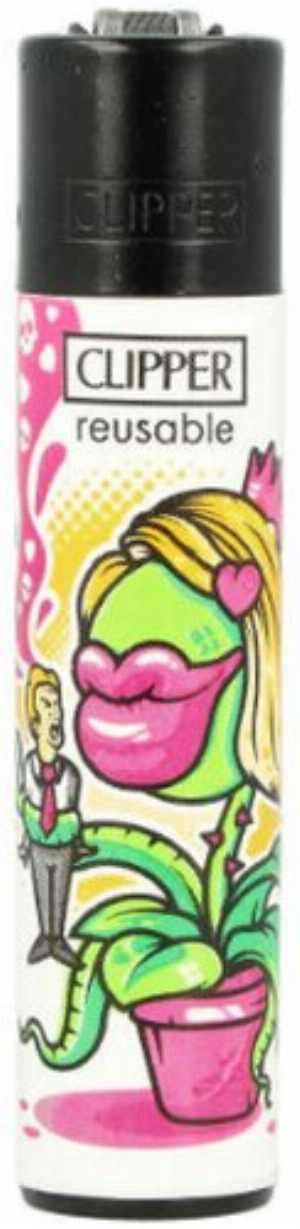 Clipper Feuerzeug Venus Trap 4v4 Alien im Blumentopf