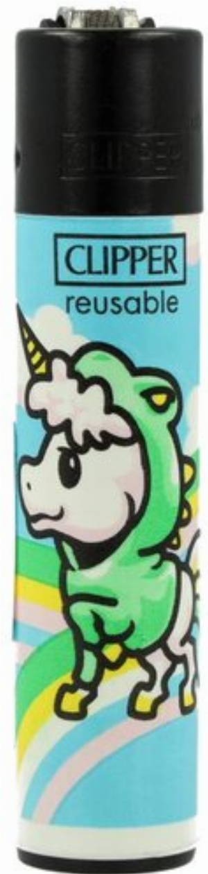 Clipper Feuerzeug Wannabe Mascots 1v4 Einhorn / Dino