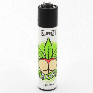 Clipper Feuerzeug Weed Slogan 2 - 2v4 ASS N GRASS