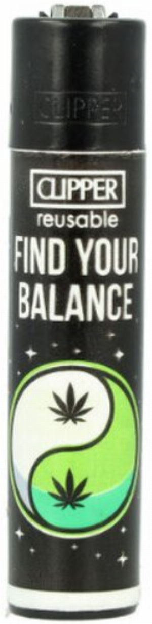 Clipper Feuerzeug Weed Slogan 13 3v4 FIND YOUR BALANCE