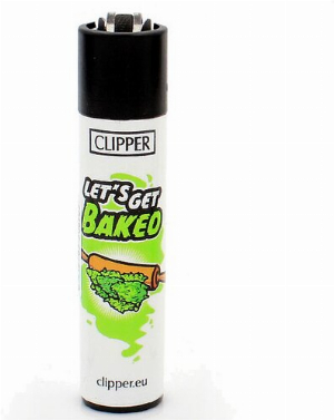 Clipper Feuerzeug Weed Slogan 3 LETS GET BAKED