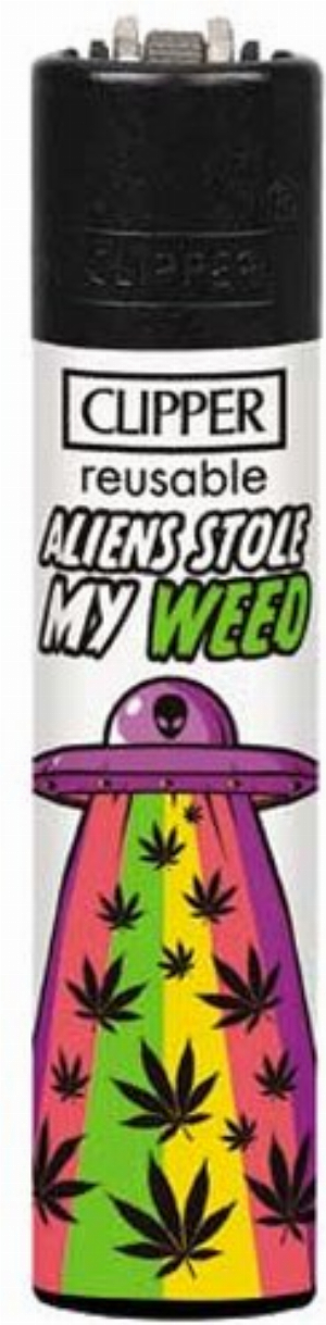 Clipper Feuerzeug Weed Slogan 8 1v4