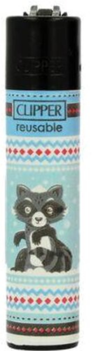 Clipper Feuerzeug Winter Animals 2 1v4 Waschbär