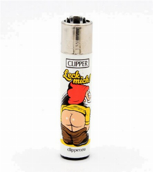 Clipper Feuerzeug Zwerge LECK MICH! 3v4