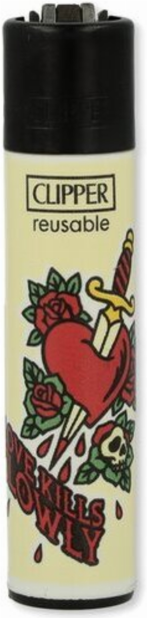 Clipper Feuerzeuge New School Skulls 4v4