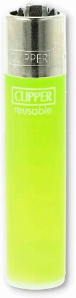 Clipper Solid Branded Transparent-Gelb mit Silber-Kappe