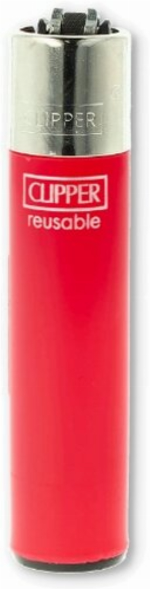 Clipper Solid Branded Transparent-Pink mit Silber-Kappe