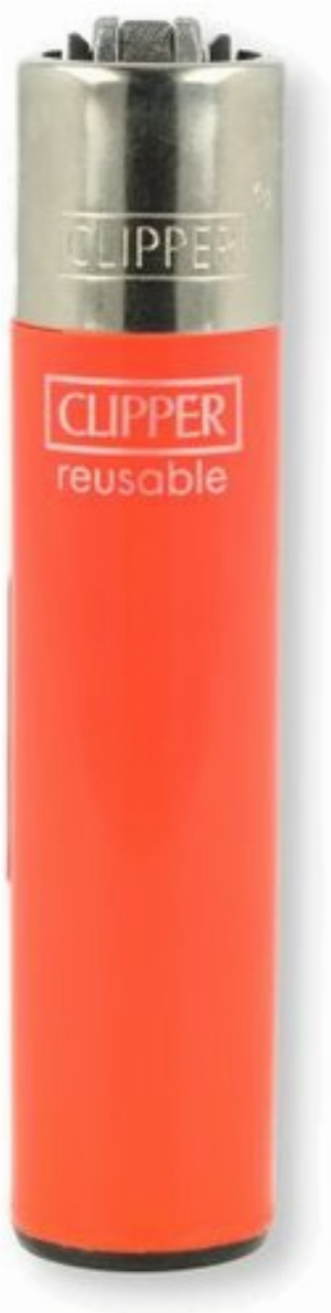 Clipper Solid Branded Tranaparent-Orange mit Silber-Kappe