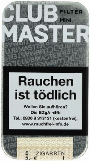 Clubmaster Mini Filter Zigarillos White 5Stk.