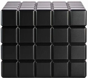 Colibri Desktop Humidor Heritage Cube Schwarz für ca. 60 Zigarren