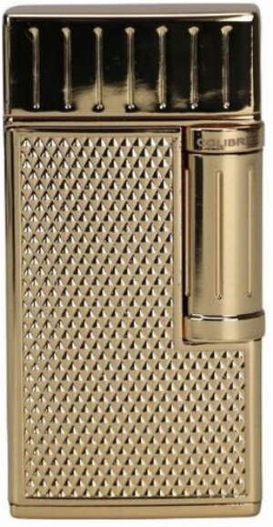 Colibri Zigarren-Feuerzeug Julius II Gold mit doppelter Schrägflamme